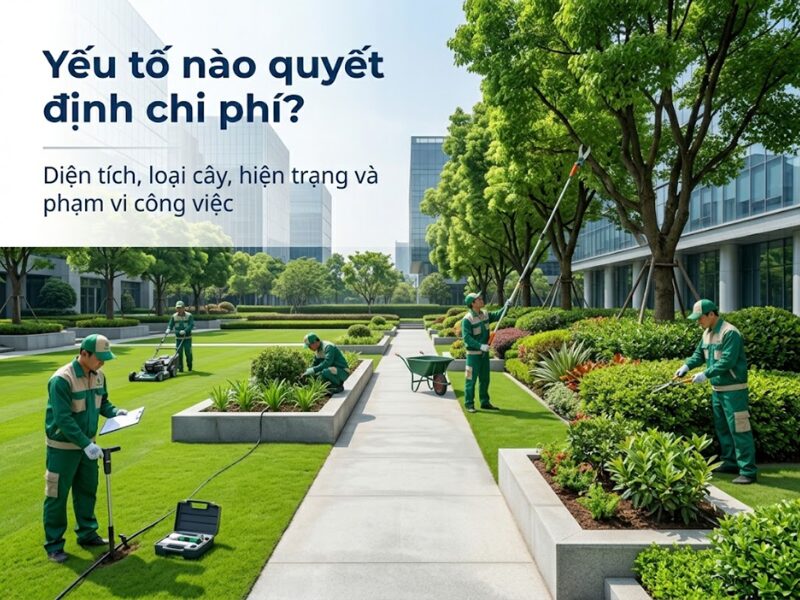 chi phí chăm sóc cây xanh định kỳ