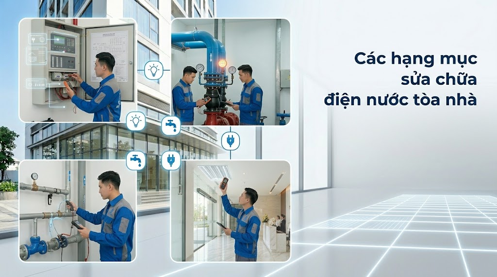 Sửa chữa điện nước tòa nhà uy tín, nhanh chóng cùng TTC Group Sửa chữa điện nước tòa nhà uy tín, nhanh chóng cùng TTC Group