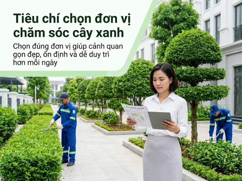 tiêu chí chọn đơn vị chăm sóc cây xanh