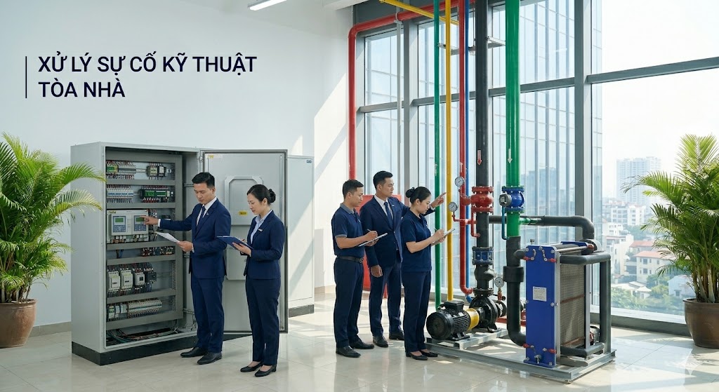 Xử lý sự cố kỹ thuật tòa nhà nhanh, đúng quy trình, hạn chế rủi ro